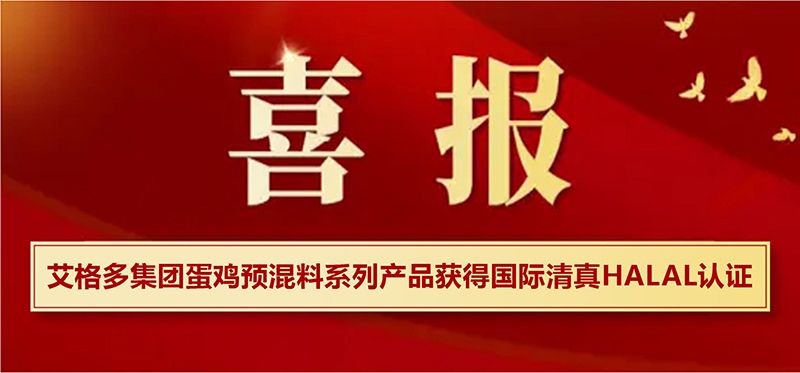艾格多集團蛋雞預混料系列產品獲得國際清真HALAL認證，開啟國際市場新篇章